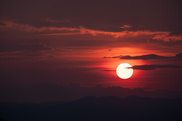 sunset over the sea
