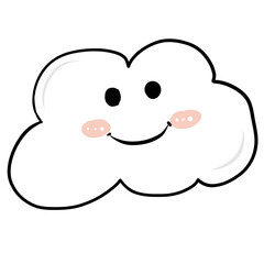Cloud cartoon smile