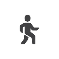 Walk sports vector icon