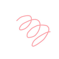 Doodle pink ribbon abstract