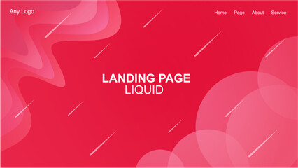 4K Landing Page Template - Abstract dynamic, modern, futuristic, multi colored, liquid, fluid, simple for website template background. with color gradien pink.