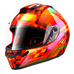 Racing helmet. isolated object, transparent background
