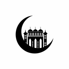 illustration, mosque, muslim, picture, vector, ramadan, islam, art, design, icon