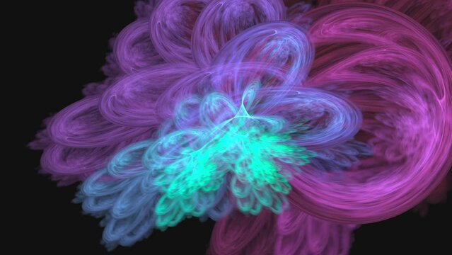 fractal plasma gaz abstract animation 4k