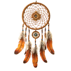 Papier Peint photo Style bohème Dream Catcher Isolated on Transparent or White Background, PNG