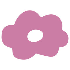 手描きのピンクの花