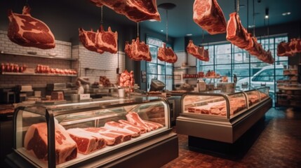 Butcher shop premium. - obrazy, fototapety, plakaty