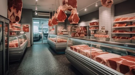 Fotobehang A premium butcher shop. © visoot