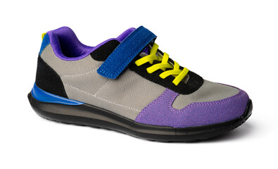 Pair of new sneakers isolated on white background