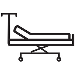 bad hospital glyph icon black, Vector Illustration