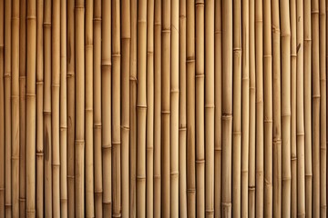 Natural bamboo background. Fence of the dry reeds - Powered by Adobe