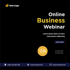 Obraz premium Digital marketing live webinar and corporate social media or template banner 