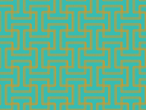 Chinese spanner or Chinese wrench geometric seamless pattern