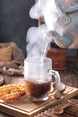 hot drink at autumn