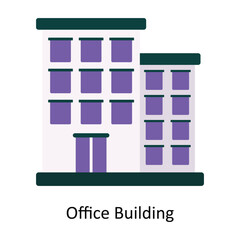 Office Building vector Flat Icon Design illustration. Symbol on White background EPS 10 File 