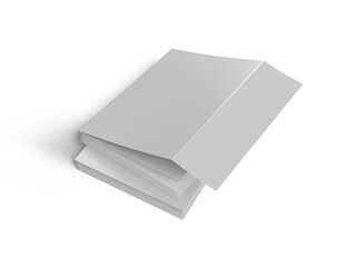 White Blank Book Mockup 3D Render Mockup