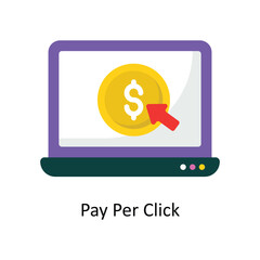 Pay Per Click vector Flat Icon Design illustration. Symbol on White background EPS 10 File 