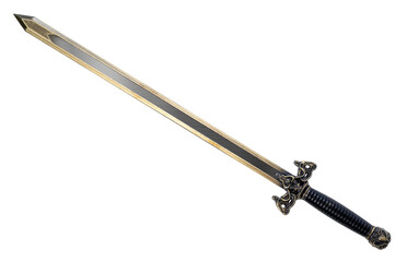 Sword or Rapier isolated on white background, Sliver sword with long blade on White Background PNG...