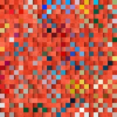 Abstract Geometrical Background. Pattern with textured squares shapes. Tile art.