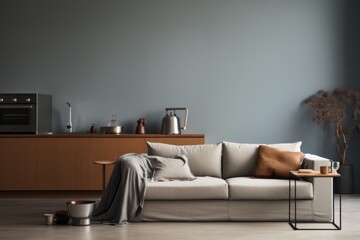 modern loft minimal sofa in loft interior style house ideas design template backdrop showcase living room in dark colortone material scheme - obrazy, fototapety, plakaty