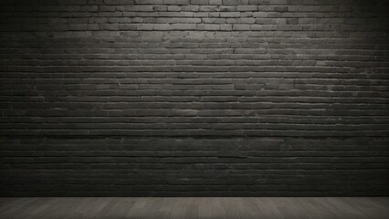 The old black brick wall with empty space for text