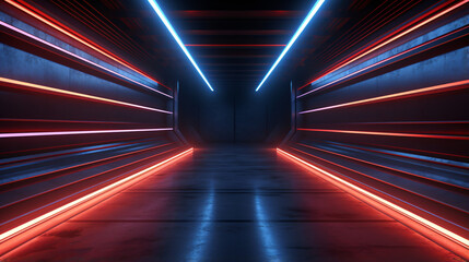 Futuristic Sci Fi Cyber Modern Neon Laser Blue Red background