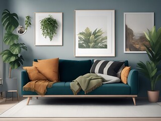 modern living room with sofa