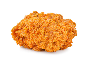 Crispy fried chicken isolated on transparent background. PNG