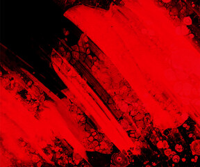 Black red ink brush stroke background. Vector illustration.
