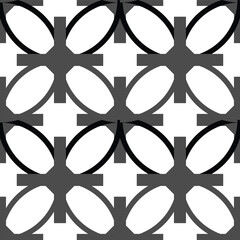 Seamless Geometric Black and White Abstract Pattern