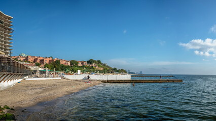 Fototapeta na wymiar Zolotoy Bereg beach in Odessa, Ukraine