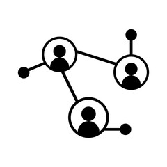 Command icon. Network marketing logo. Teamwork sign. Communication symbol. Vector illustration. EPS 10.