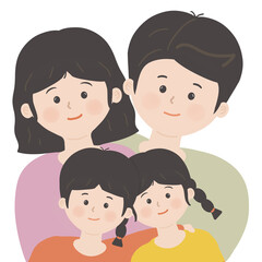 행복한 가족 일러스트