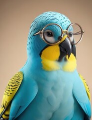 Sophistication Takes Flight - The Stylish Budgerigar Mascot