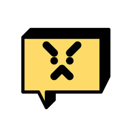angry chat box sticker emoticon
