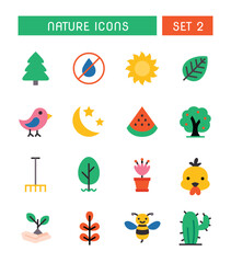 Set Of Nature And Environment Icons