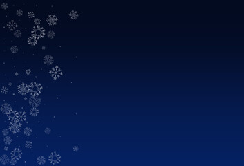 Gray Snow Vector Blue Background. Holiday