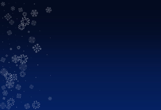 Gray Snow Vector Blue Background. Holiday