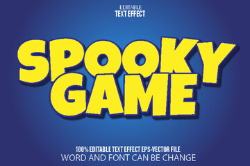 Spooky Game Editable Text Effect Cartoon Style