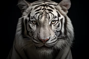 Zelfklevend Fotobehang white bengal tiger © Natural beauty 