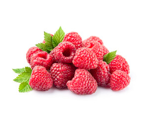 Raspberry with leaves