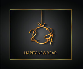 2024 Happy New Year background.