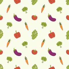 Hand Drawn Vegetable Pattern