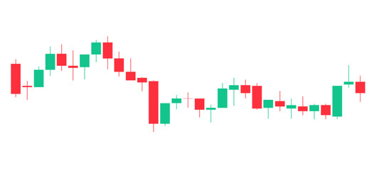 Trading of stock Chart red and green Background template. trade Chart of forex, cryptocurrency, stock market and Binary option with Candles and indicators. Exchange buy sell in financial market.