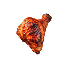 Fried chicken leg pieces isolated on transparent background