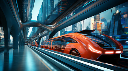 futuristic train - Powered by Adobe