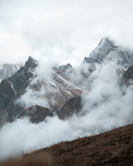 cloud rising in the mountains