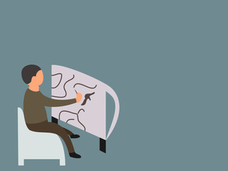 flat design batik day vector illustration