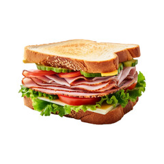 Grilled Sandwich and cream cheese on transparent background