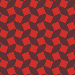 abstract geometric 3D texture and seamless pattern. with a red theme color (Persian Red and Congo Brown).